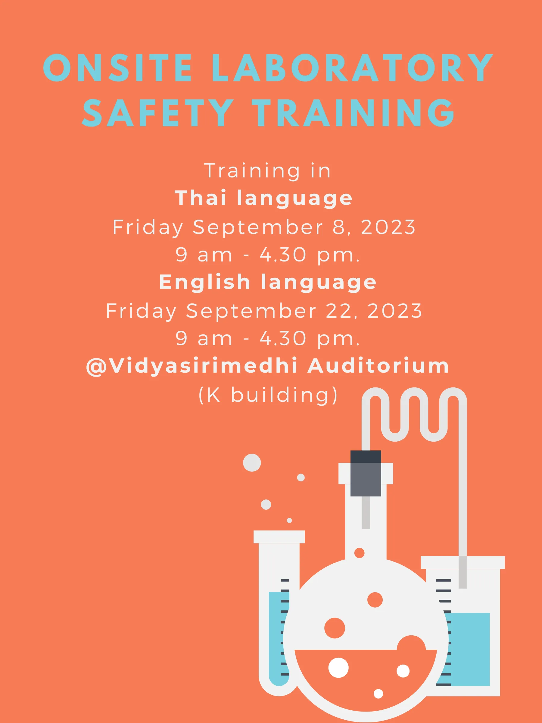 Onsite laboratory safety training VISTEC Vidyasirimedhi Institute of Science and Technology